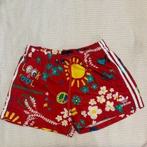 Adidas x Pharrell Williams men’s Red Graphic Shorts large